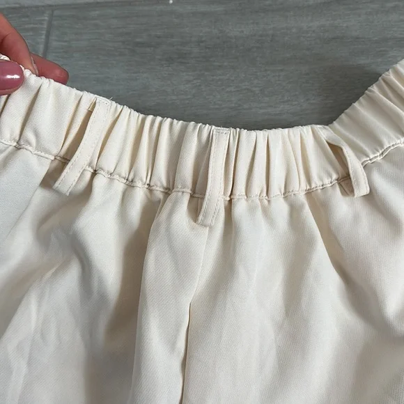 Cream Shorts Bermudas Skorts High Waist / Size S - Picture 12 of 14